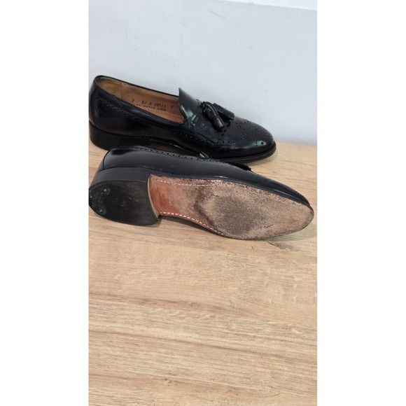 Johnston & Murphy Limited Wingtip Tassel Kiltie Loafers Mens 7 D/B Black Leather main image 7